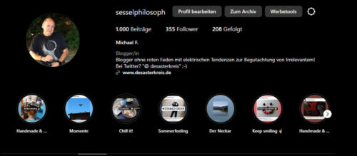 1000 Postings bei Instagram