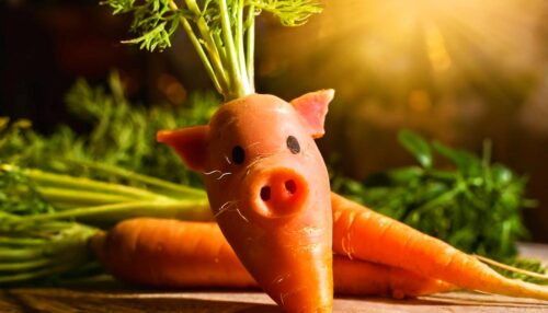 Schweinekarotte aus nicht Fleisch