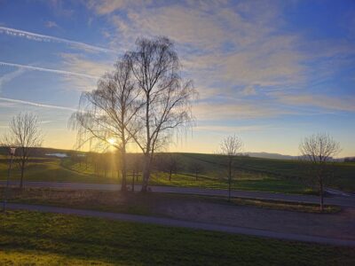 Wintersonne am Horizont