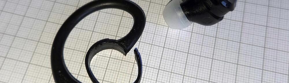 Bluetooth-Headset mit Bruchschaden