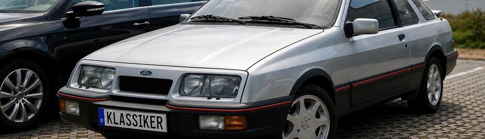 Ford Sierra XR4i auf einem Parkplatz, ein echter Treffer für meinen Retrofimmel ;-)