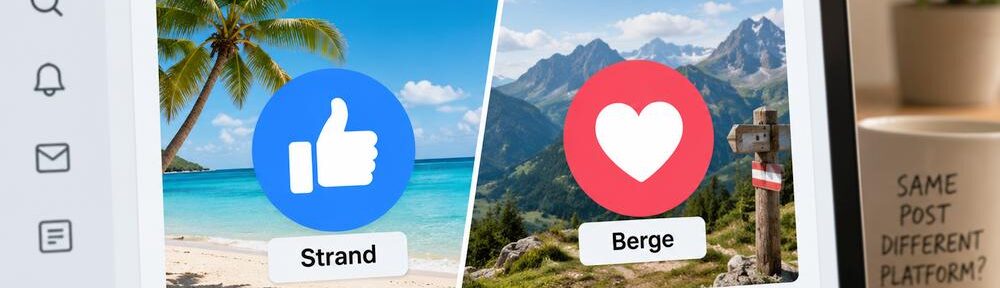 Social-Media-Abstimmung ins Leere: Daumen oder Herz, obwohl die Plattform nur einen Like bietet