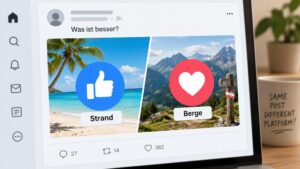 Social-Media-Abstimmung ins Leere: Daumen oder Herz, obwohl die Plattform nur einen Like bietet